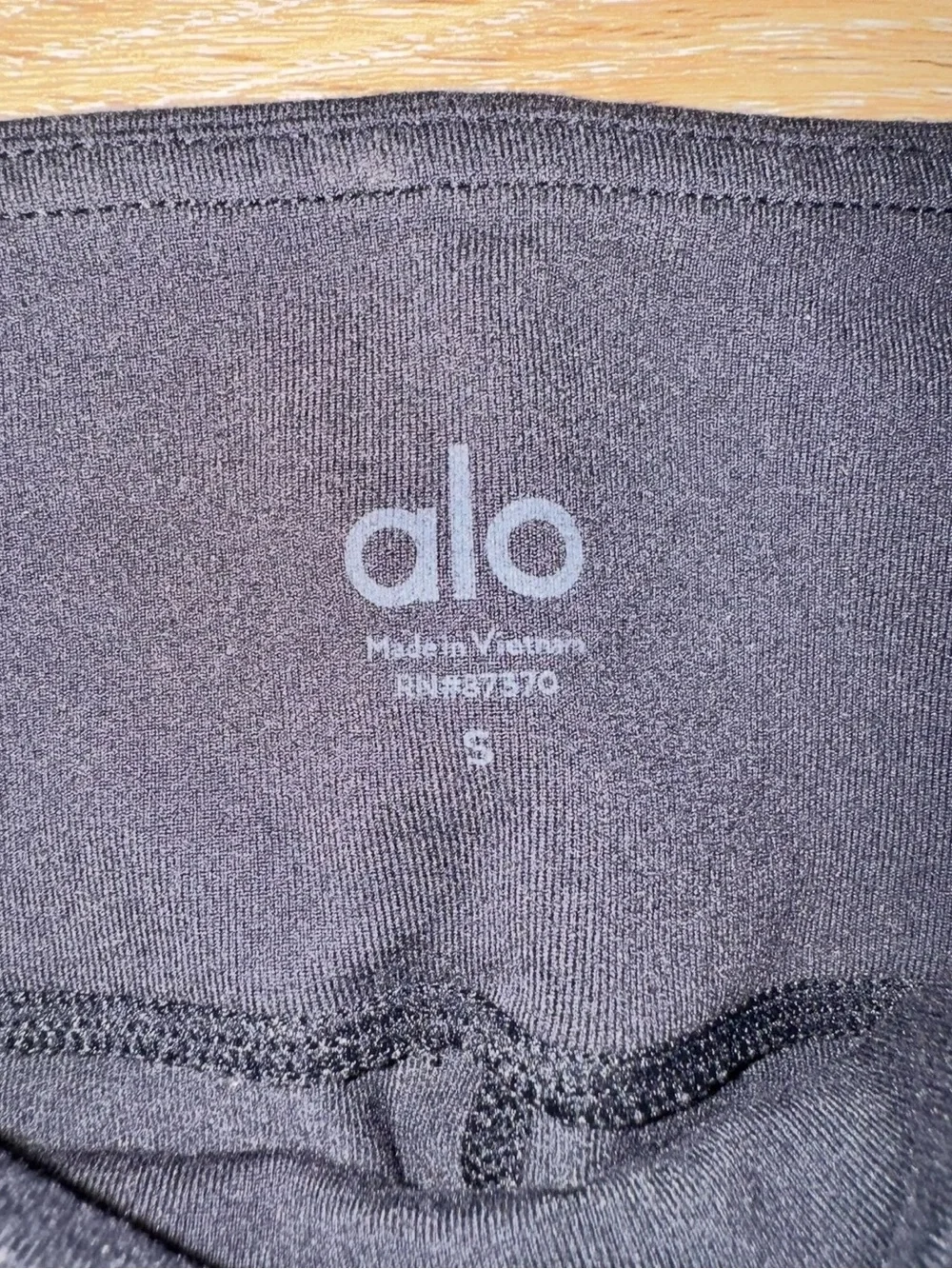 Alo Yoga 7/8 Player Leggings Black Gray Mesh Colorblock Size Small